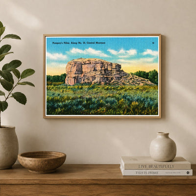 Pompeys Pillar, MT: Pompey's Pillar, along No. 10, Central Montana