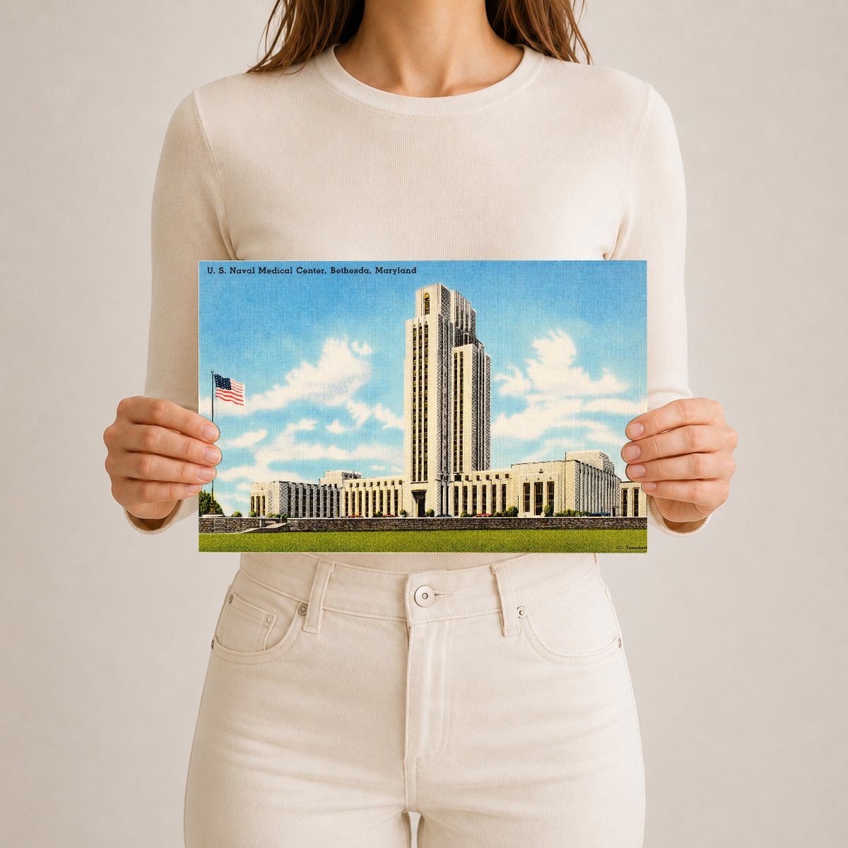 U. S. Naval Medical Center, Bethesda, Maryland — Vintage Maryland Postcard