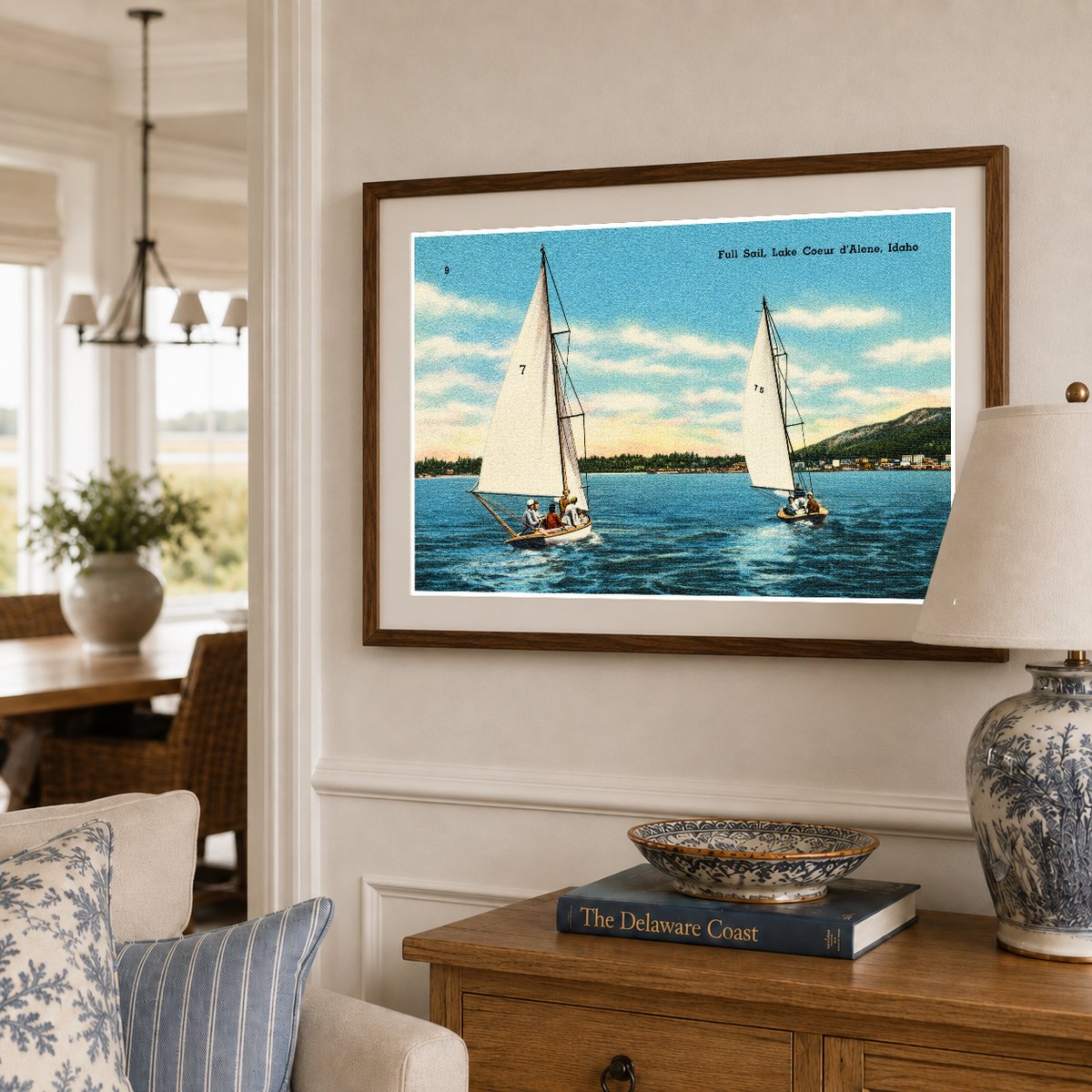Coeur d'Alene Lake, ID: Full sail, Lake Coeur d'Alene