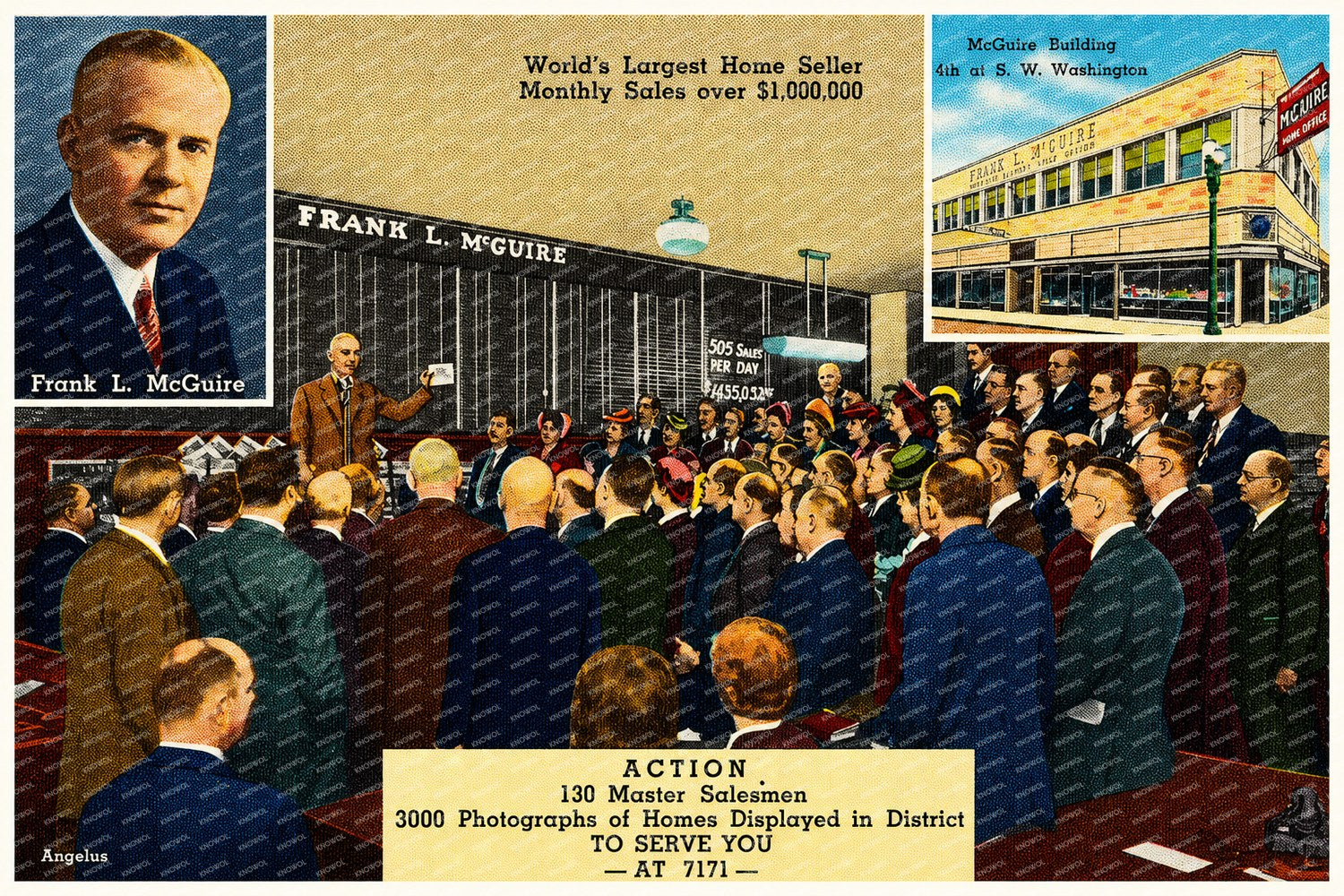 Portland, OR: Frank L. McGuire, world's largest home seller, monthly sales over $1,000,000