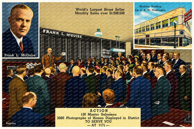 Portland, OR: Frank L. McGuire, world's largest home seller, monthly sales over $1,000,000