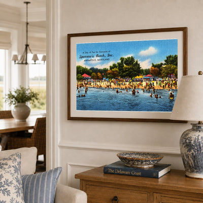 A day of fun for everyone at Sparrow's Beach, Inc., Annapolis, Maryland — Vintage Maryland Postcard