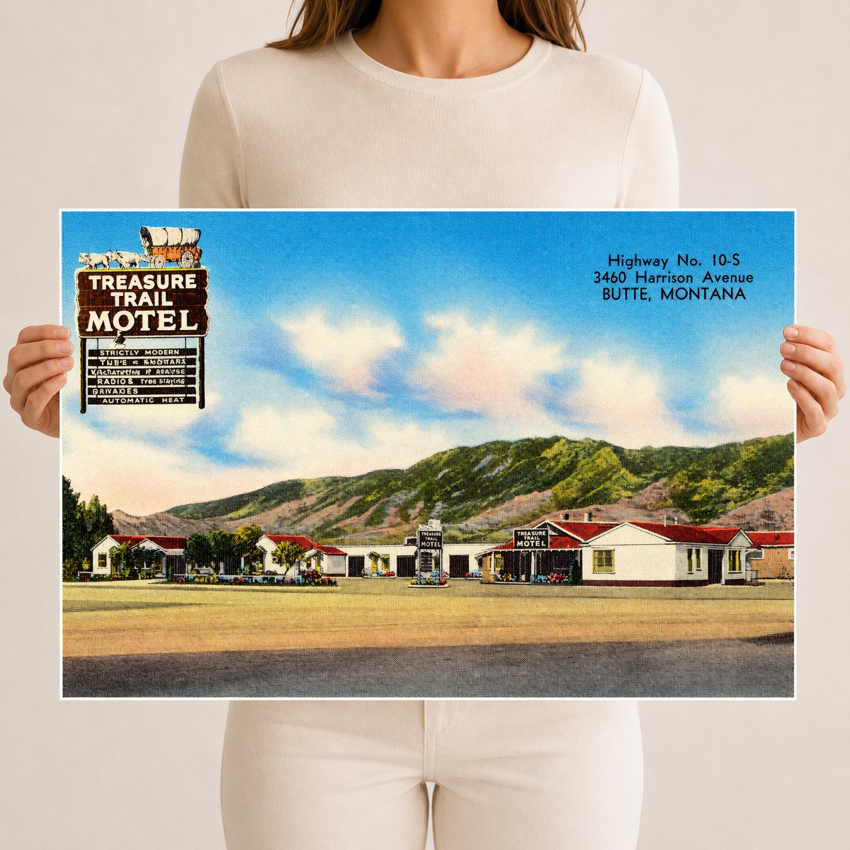 Butte, MT: Treasure Trail Motel, Highway No. 10-S, 3460 Harrison Avenue