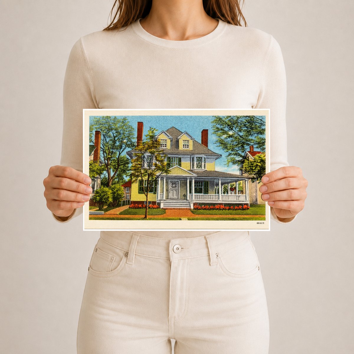 Residence and office of Dr. T. A. Tobin, Chiropractor, 18 N. Aurora St., Easton, Maryland — Vintage Maryland Postcard