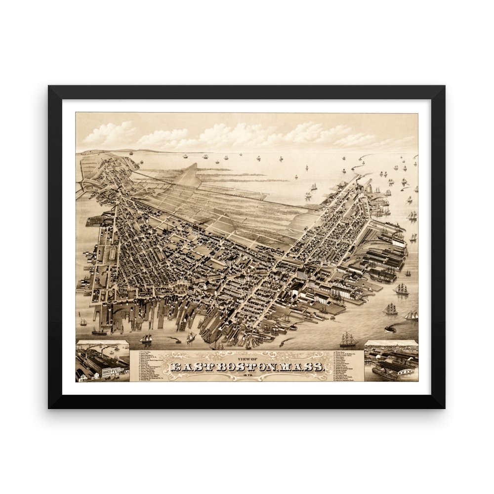 East Boston, MA 1879 Framed - Available at KNOWOL