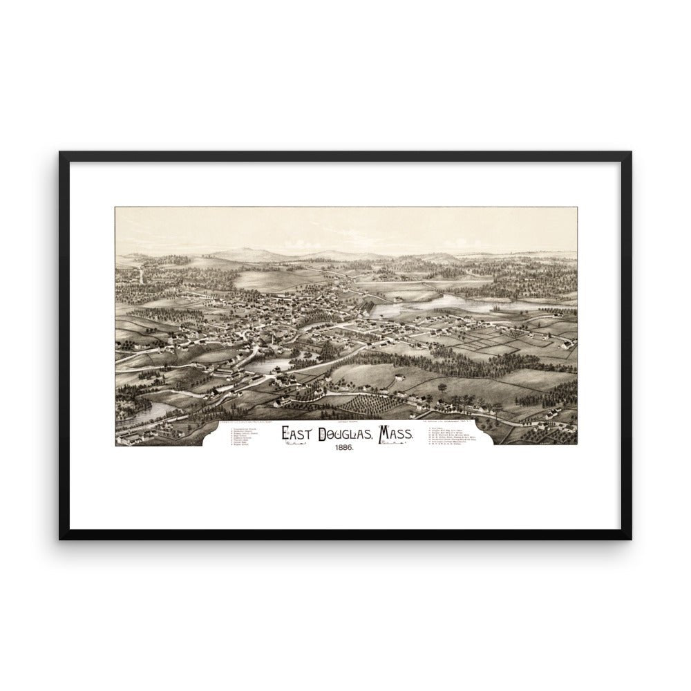 East Douglas, Mass, 1886, Framed Print - Available at KNOWOL