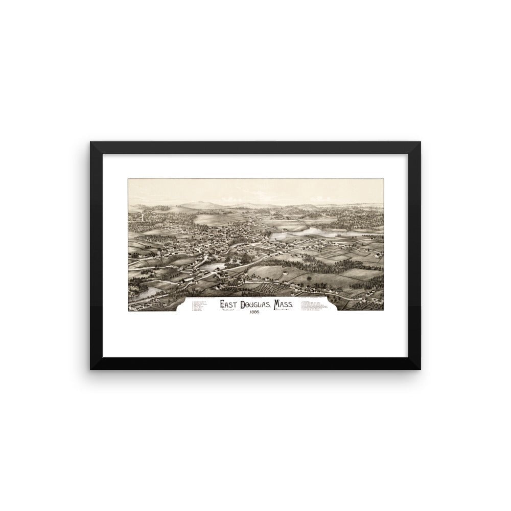 East Douglas, Mass, 1886, Framed Print - Available at KNOWOL