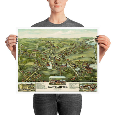 East Hampton, CT 1880 Map - Available at KNOWOL