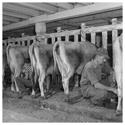 East Montpelier Vermont Milkers Charles Ormsbee 1941 - Available at KNOWOL