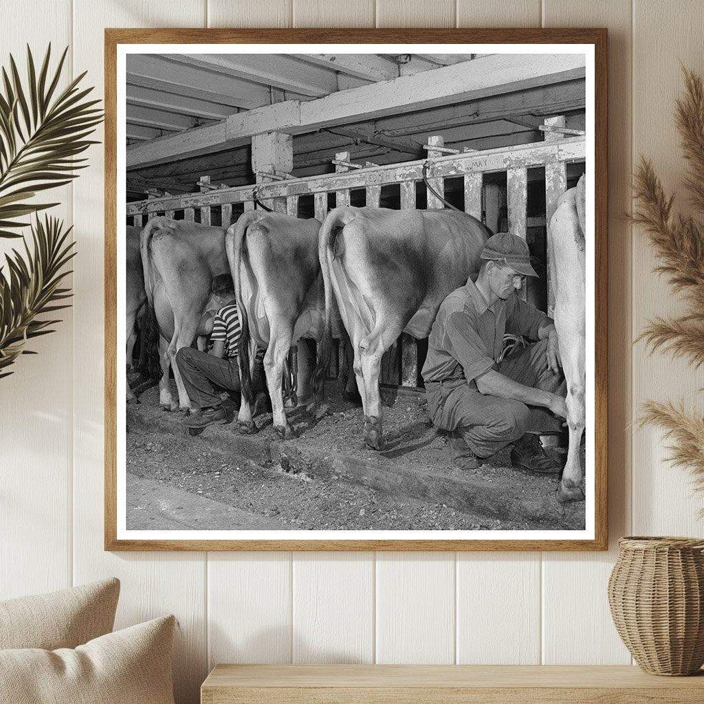 East Montpelier Vermont Milkers Charles Ormsbee 1941 - Available at KNOWOL