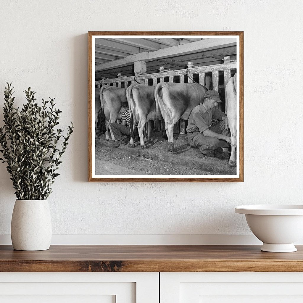 East Montpelier Vermont Milkers Charles Ormsbee 1941 - Available at KNOWOL