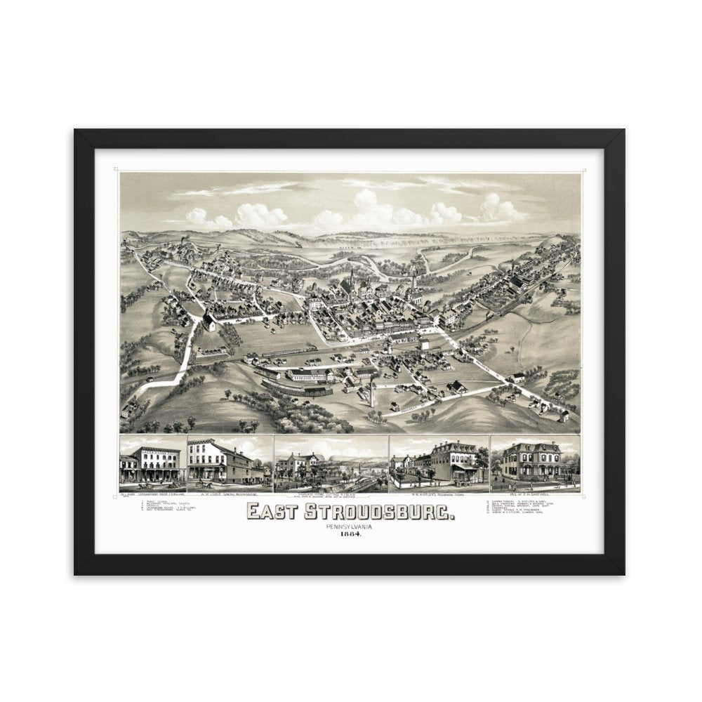 East Stroudsburg, PA 1884 Framed - Available at KNOWOL