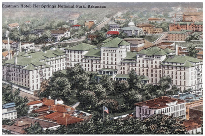 Eastman Hotel Postcard Hot Springs Arkansas 1930 - 1945 - Available at KNOWOL