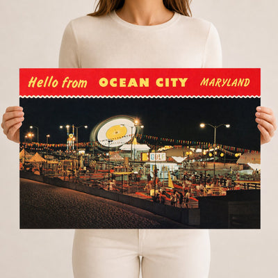 Hello from Ocean City Maryland — Vintage Maryland Postcard