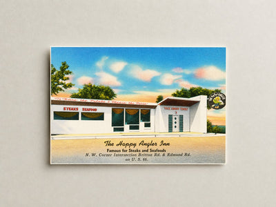 Oklahoma City, OK: The Happy Angler Inn, famous for steak and seafoods