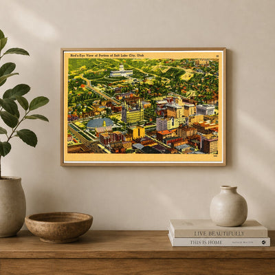 Salt Lake City, UT: Bird's-eye view of portion of Salt Lake City