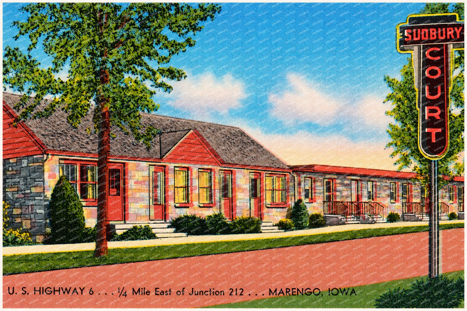 Marengo, IA: Sudbury Court, U. S. Highway 6... 1/4 mile east of Junction 212... Marengo