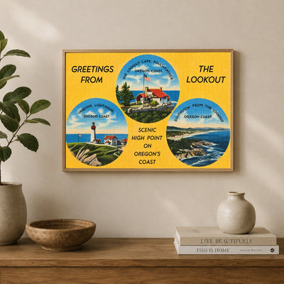 Foulweather, Cape, OR: Greetings from the Lookout, scenic high point on Oregon's coast
