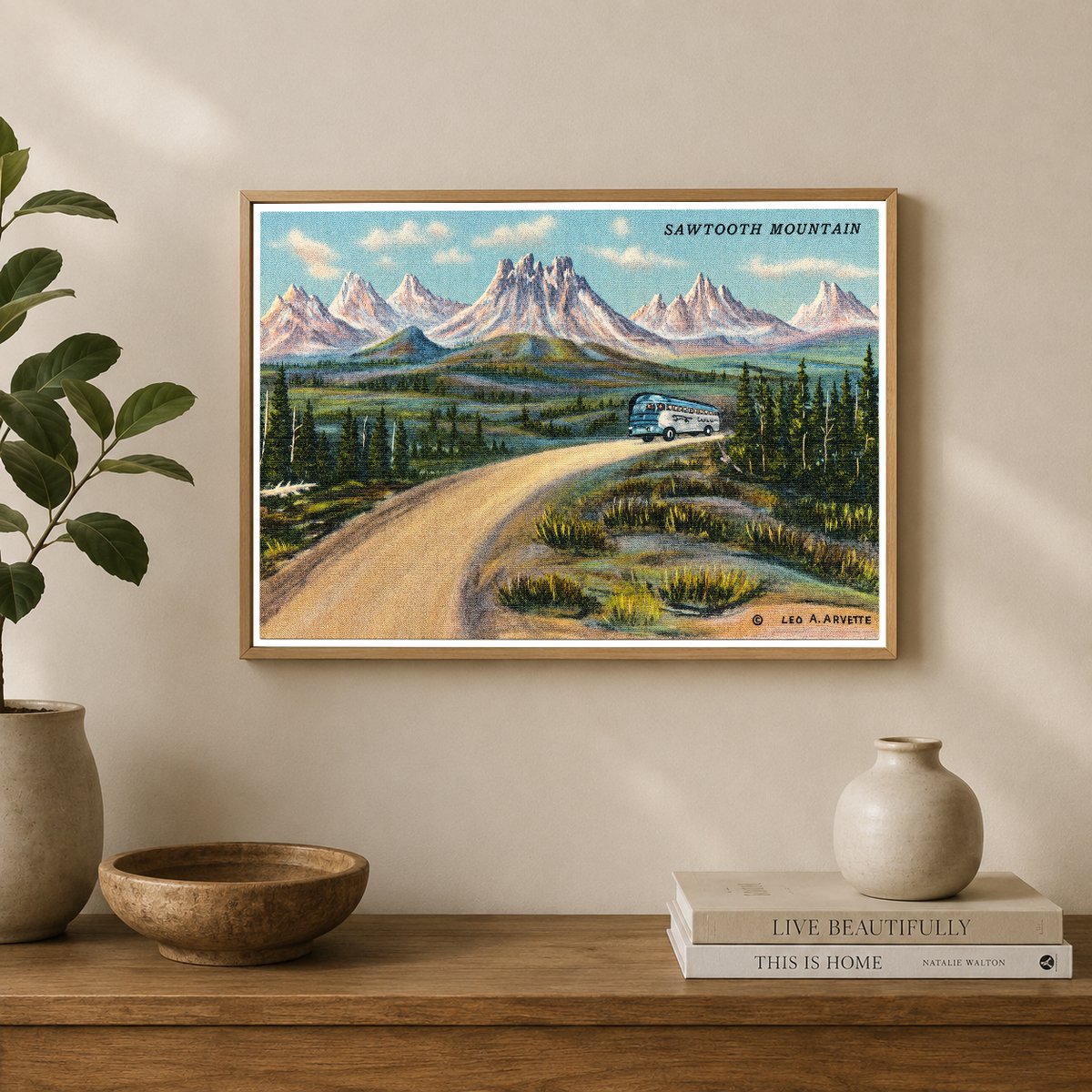 Baton Rouge, LA: Sawtooth Mountain. oil painting by Leo A. Arvette