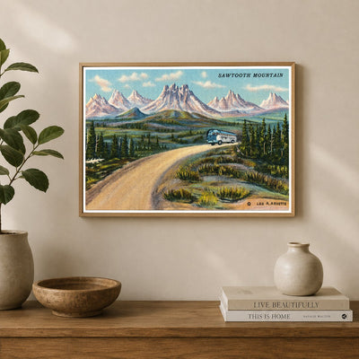 Baton Rouge, LA: Sawtooth Mountain. oil painting by Leo A. Arvette