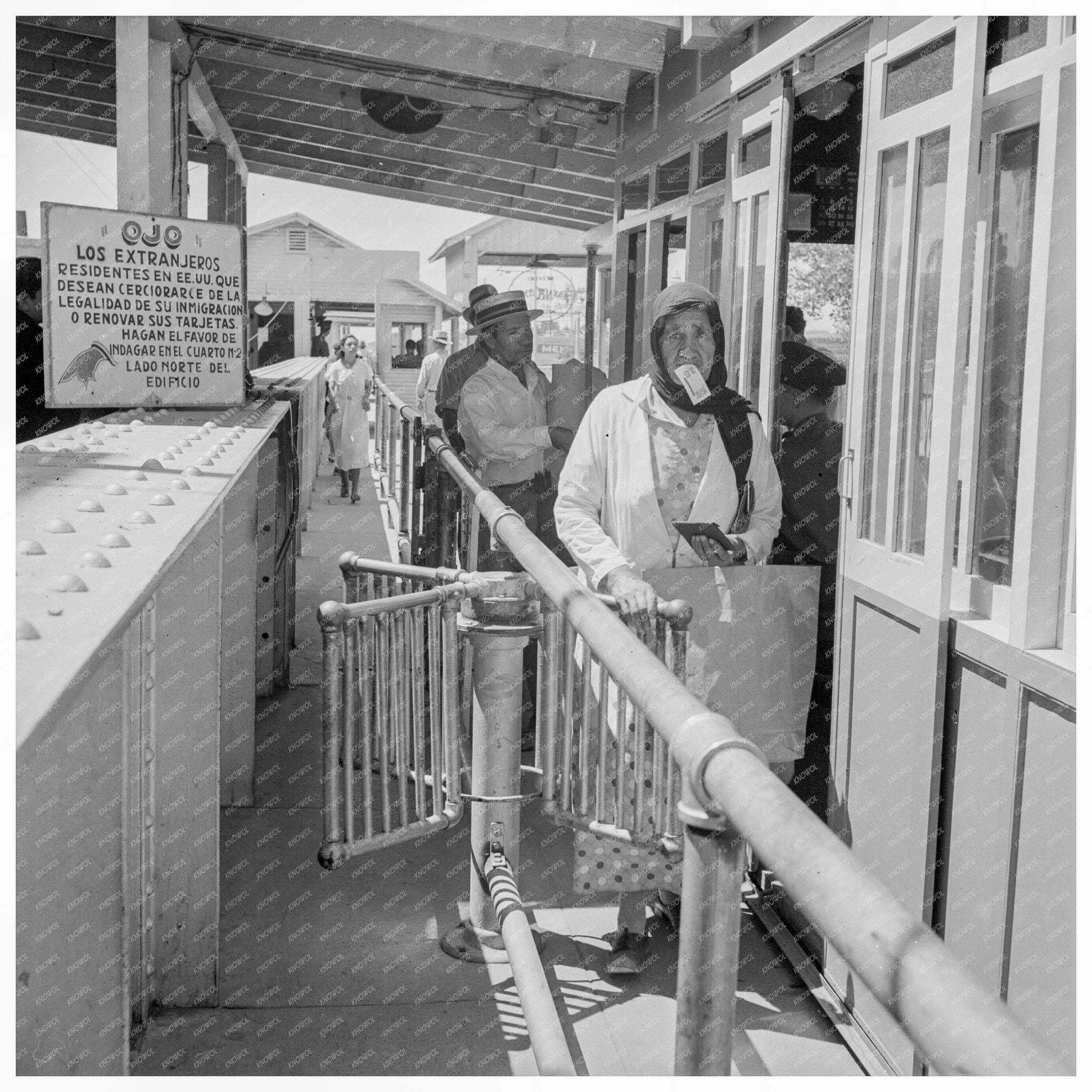 El Paso Immigration Station June 1938 Historical Photo - Available at KNOWOL