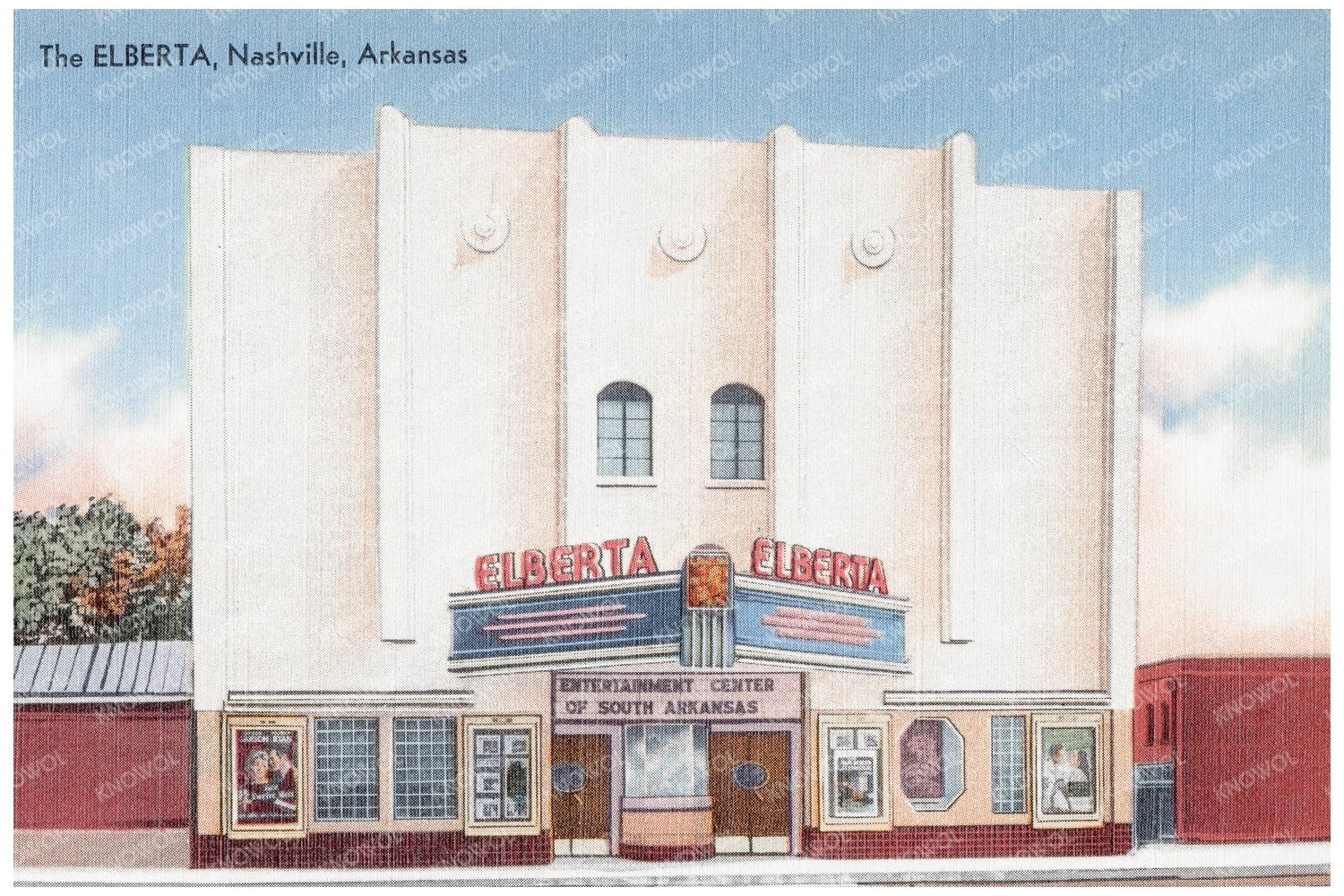 Elberta Peach Postcard Nashville Arkansas 1930 - 1945 - Available at KNOWOL