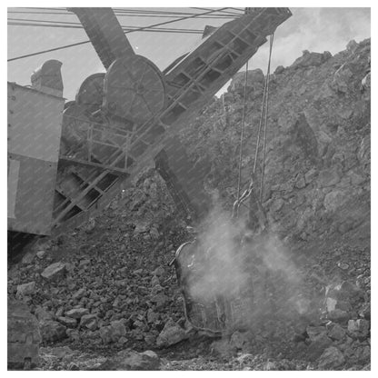 Electric Shovel at Morenci Copper Mine circa 1950 - Available at KNOWOL