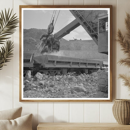 Electric Shovel Loads Ore in Morenci Copper Mine 1950 - Available at KNOWOL