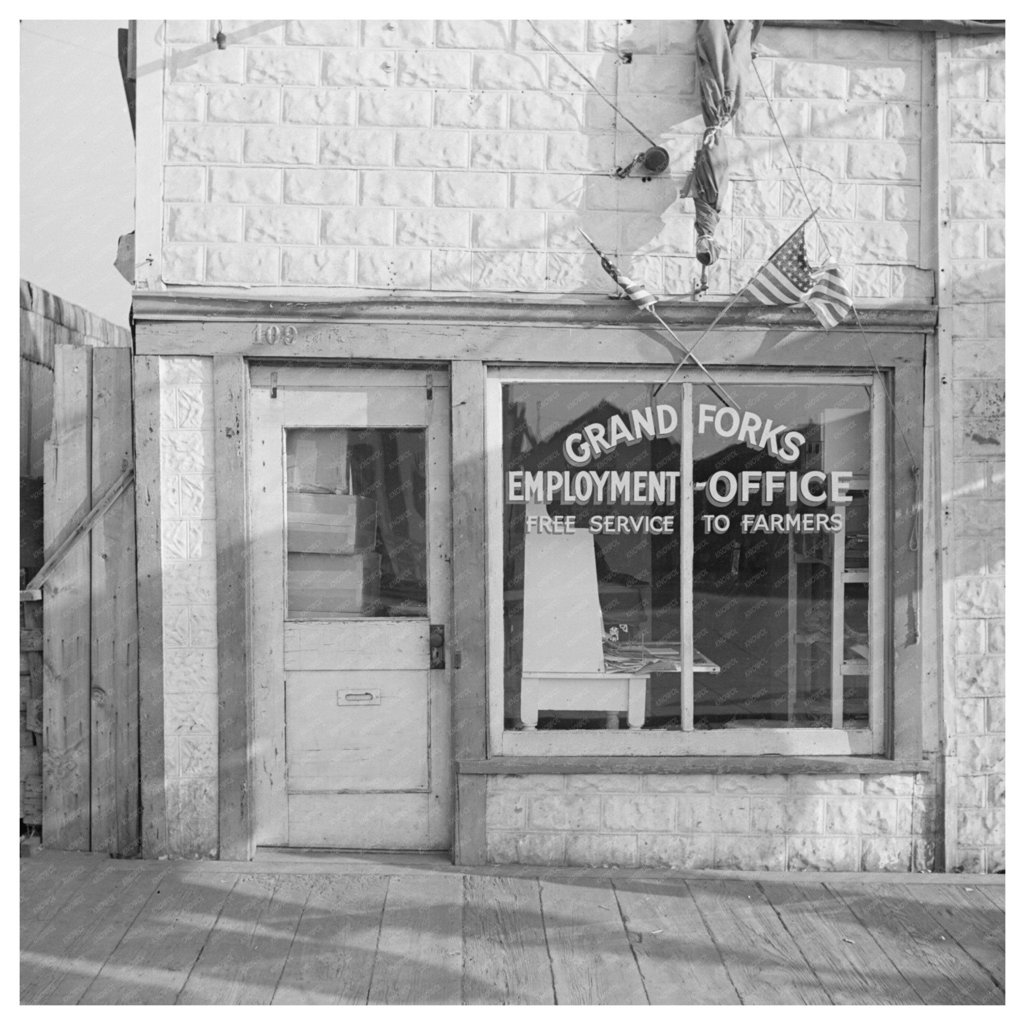 Employment Office in Grand Forks North Dakota 1937 - Available at KNOWOL