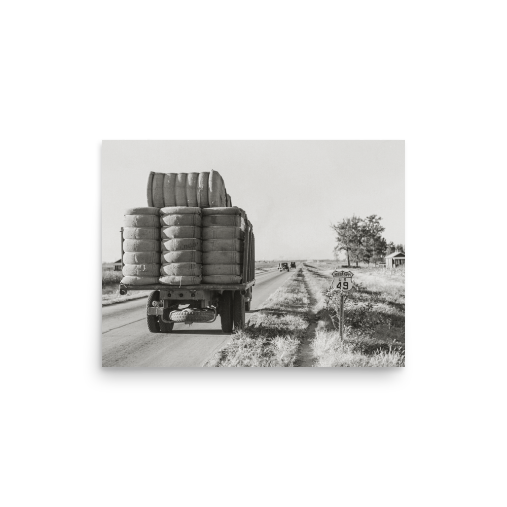 MS - Vintage Photo of Cotton Bales on Truck, Clarksdale, Mississippi, 1939
