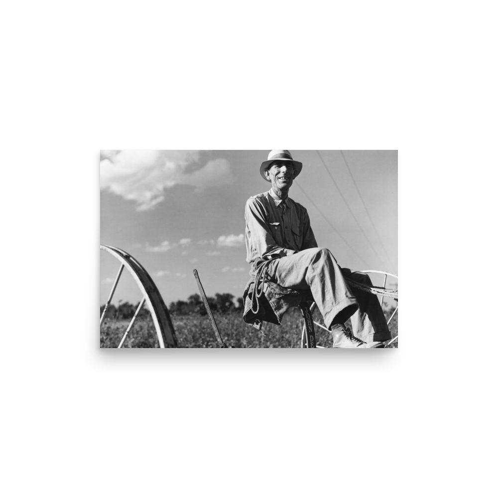 MS - Tenant Farmer with New Hay Rake and Mules, Isola, Mississippi - 1939