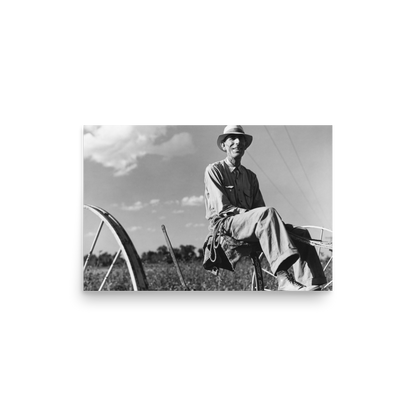 MS - Tenant Farmer with New Hay Rake and Mules, Isola, Mississippi - 1939