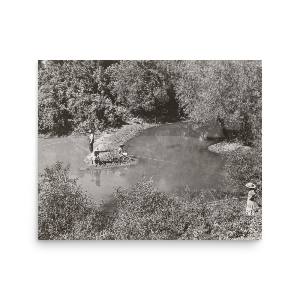 MS - Fishing in Creek Near Cotton Plantations, Belzoni, Mississippi, 1939