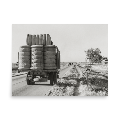 MS - Vintage Photo of Cotton Bales on Truck, Clarksdale, Mississippi, 1939