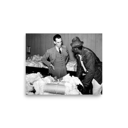 MS - Black Farmer Discusses Cotton Prices with White Buyer, Clarksdale, Mississippi, 1939