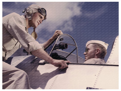 Ensign Noressey and Cadet Thanas Naval Air Base 1942 - Available at KNOWOL