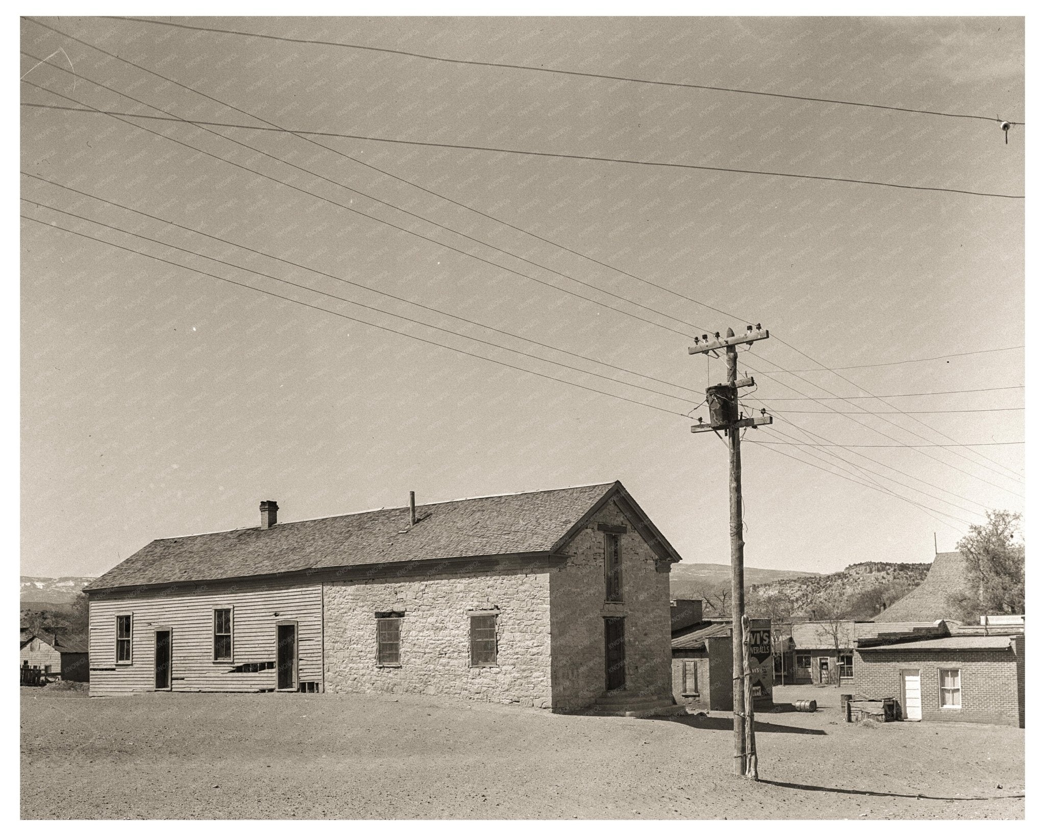 Escalante Utah High School 1936 Vintage Image - Available at KNOWOL