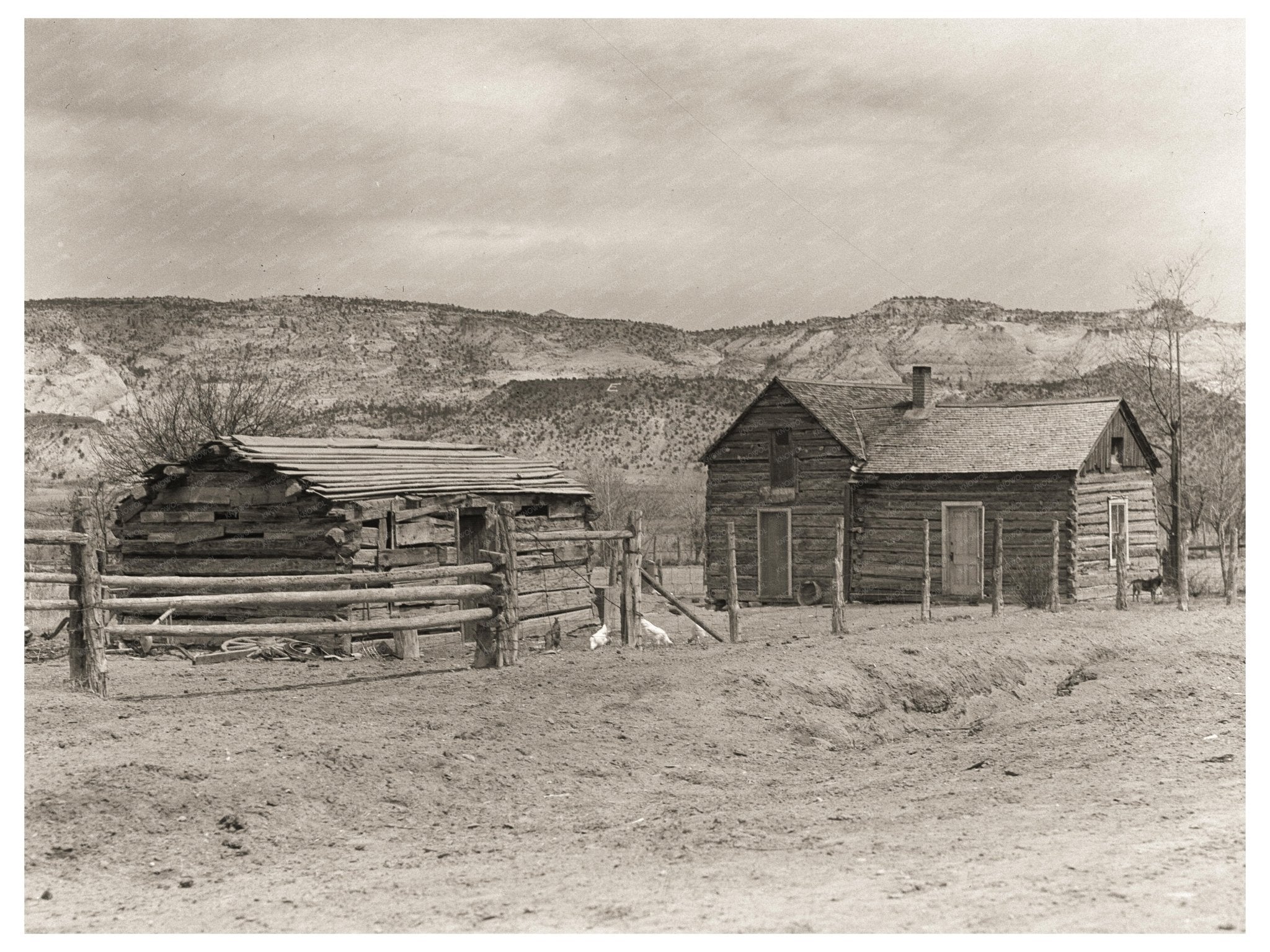 Escalante Utah Home Vintage Photo April 1936 Rural Domestic Architecture - Available at KNOWOL