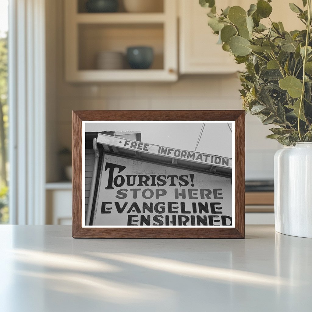 Evangeline Museum Sign Saint Martinville Louisiana 1938 - Available at KNOWOL