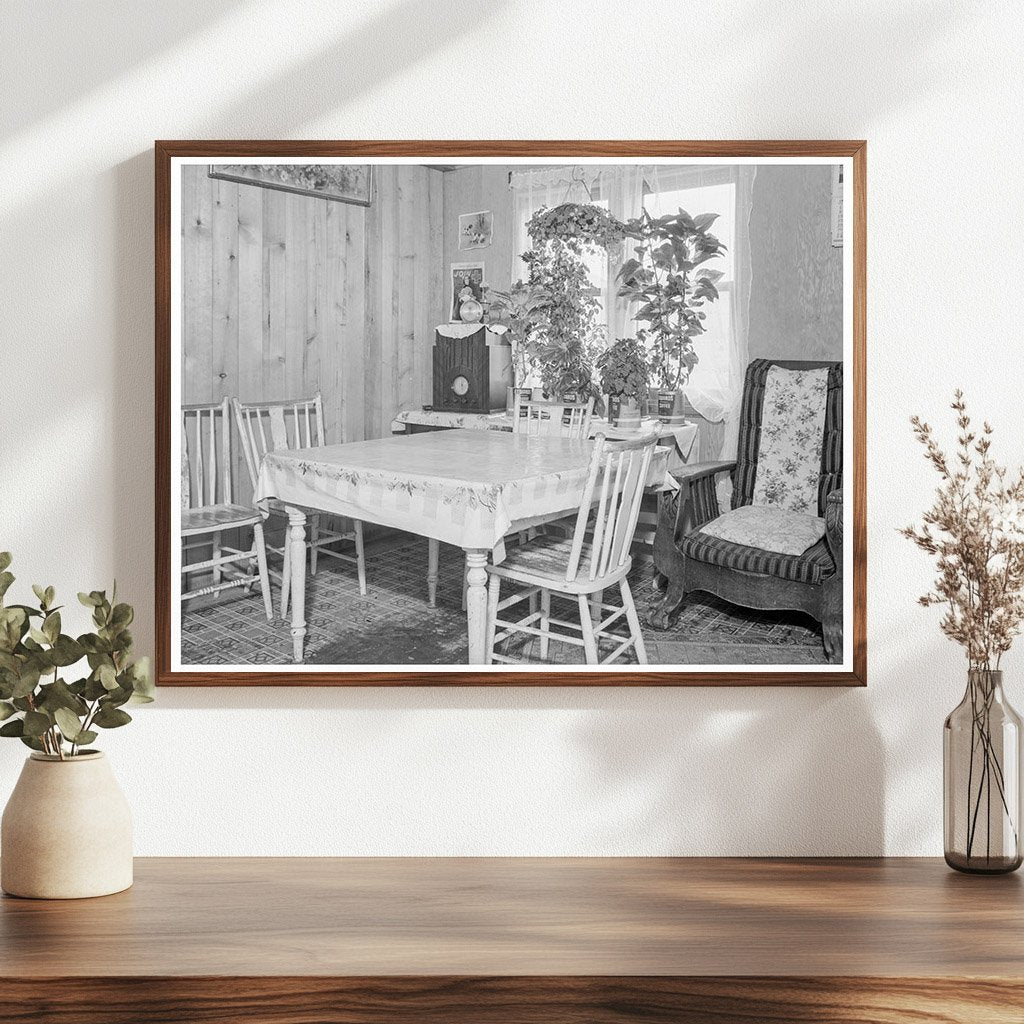 Evenson Family Cabin Interior Idaho 1939 - Available at KNOWOL