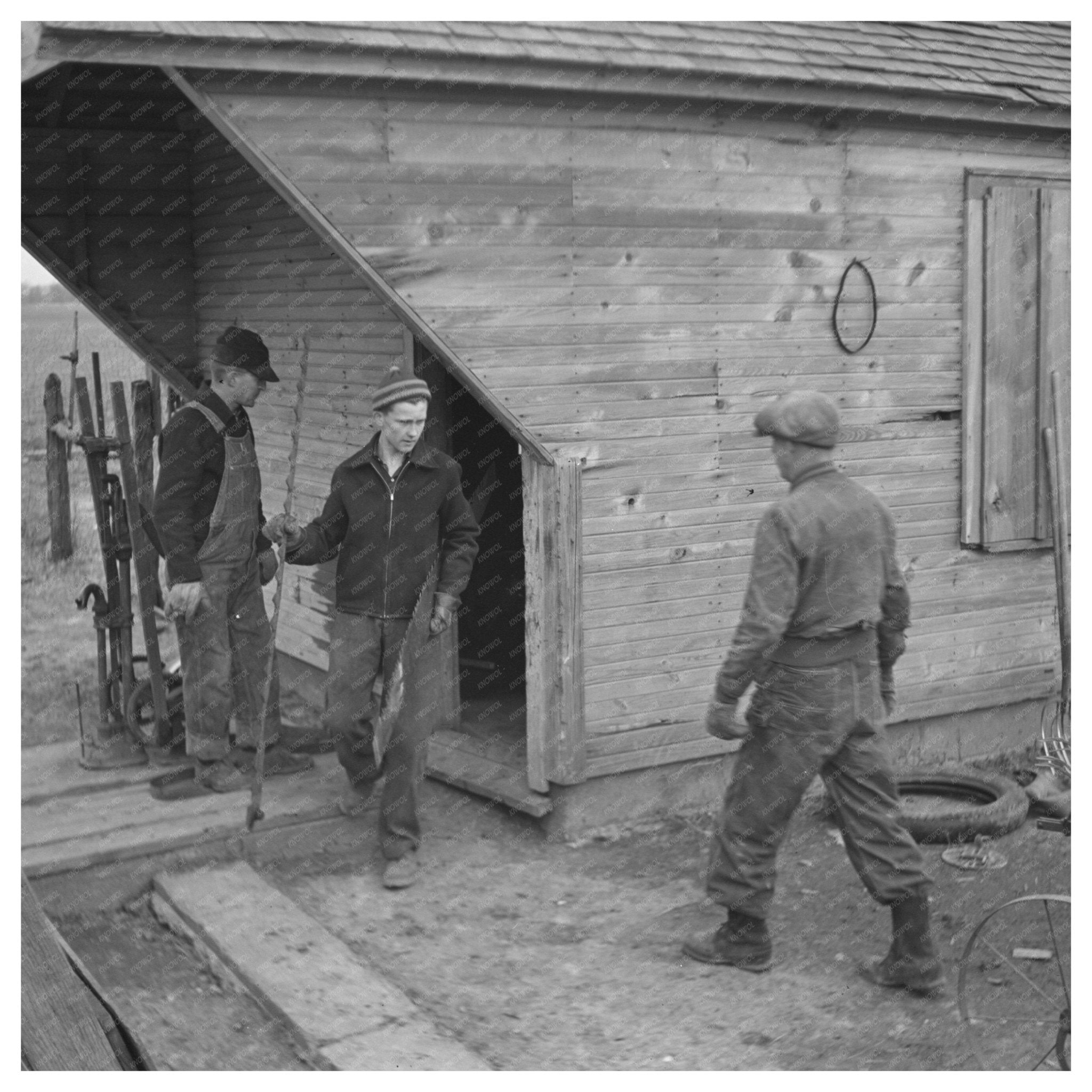 Everett Shoemaker Tenant Farmer in Shadeland Indiana 1937 - Available at KNOWOL