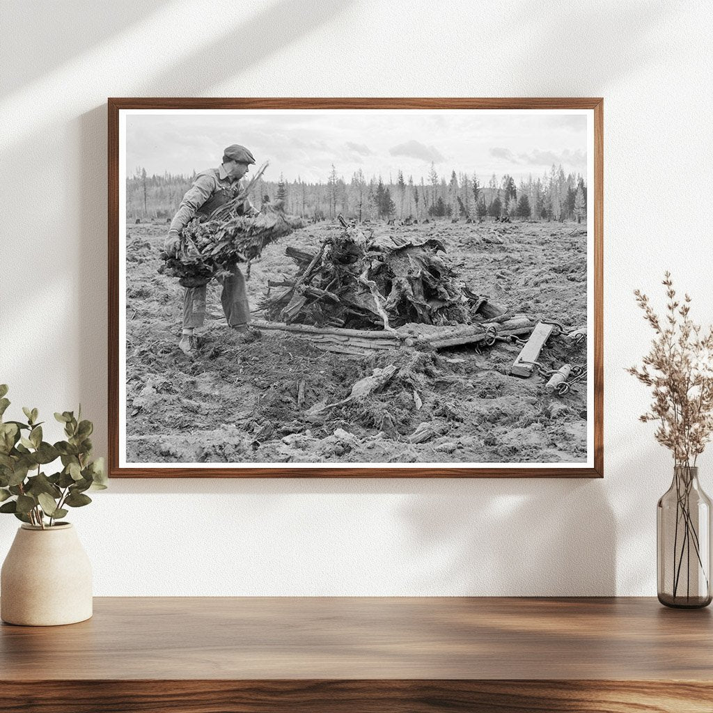 Ex - Lumber Mill Worker Clearing Field Idaho 1939 - Available at KNOWOL