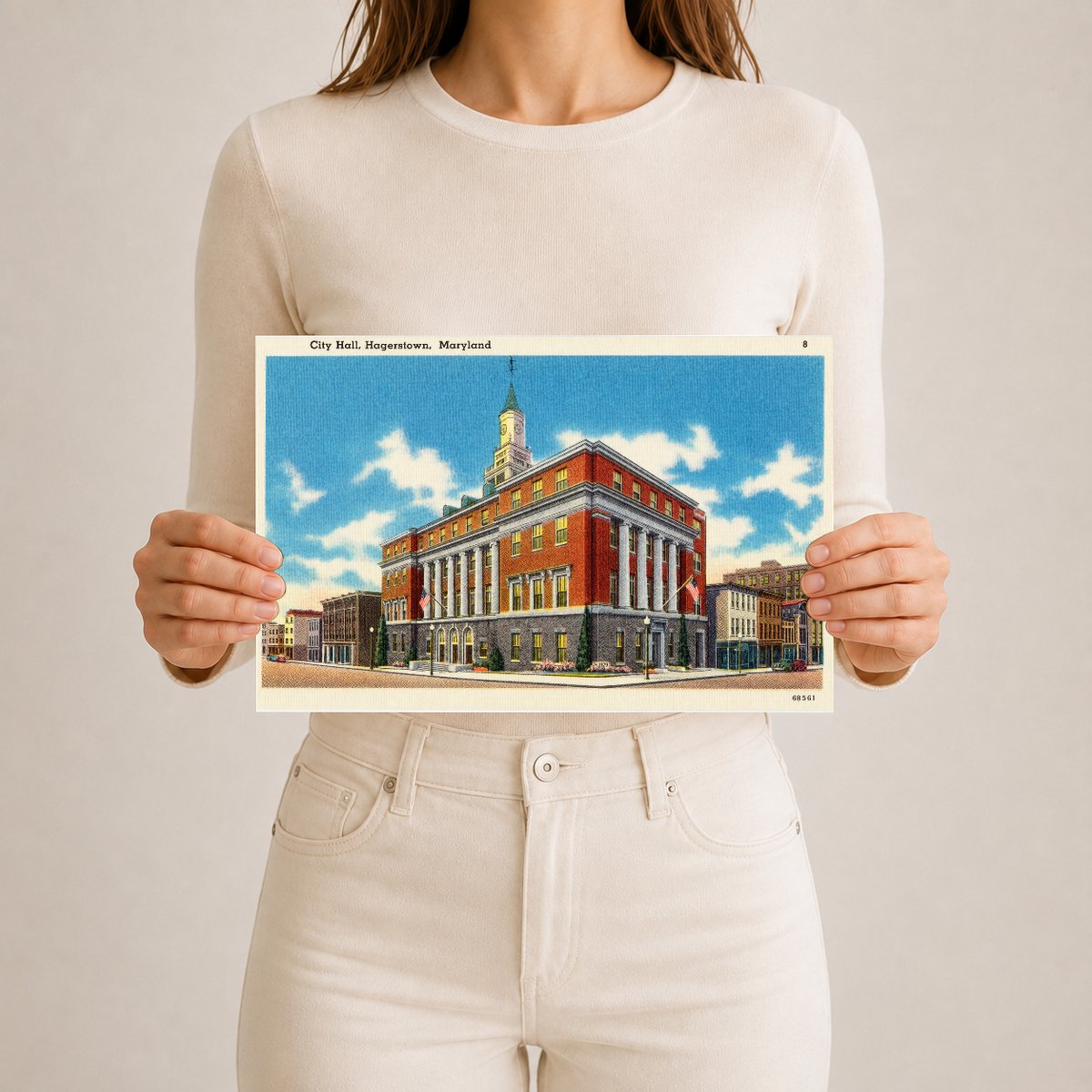City Hall, Hagerstown, Maryland — Vintage Maryland Postcard