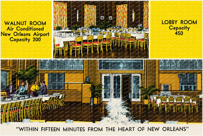 New Orleans, LA: Walnut Room, "Within fifteen minutes from the heart of New Orleans"