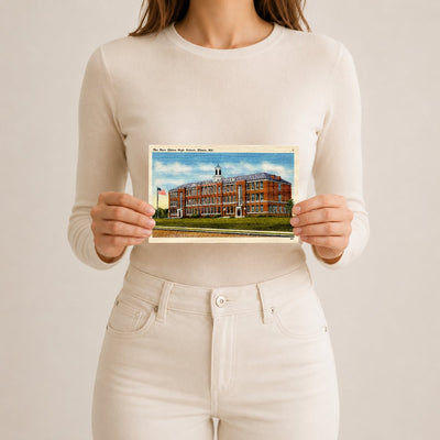 The new Elkton High School, Elkton, MD — Vintage Maryland Postcard