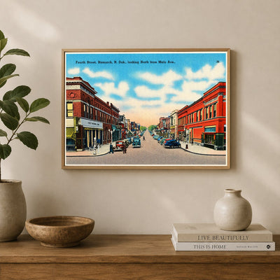 Bismarck, ND: Fourth Street, Bismarck N. Dak., looking north from Main Ave.