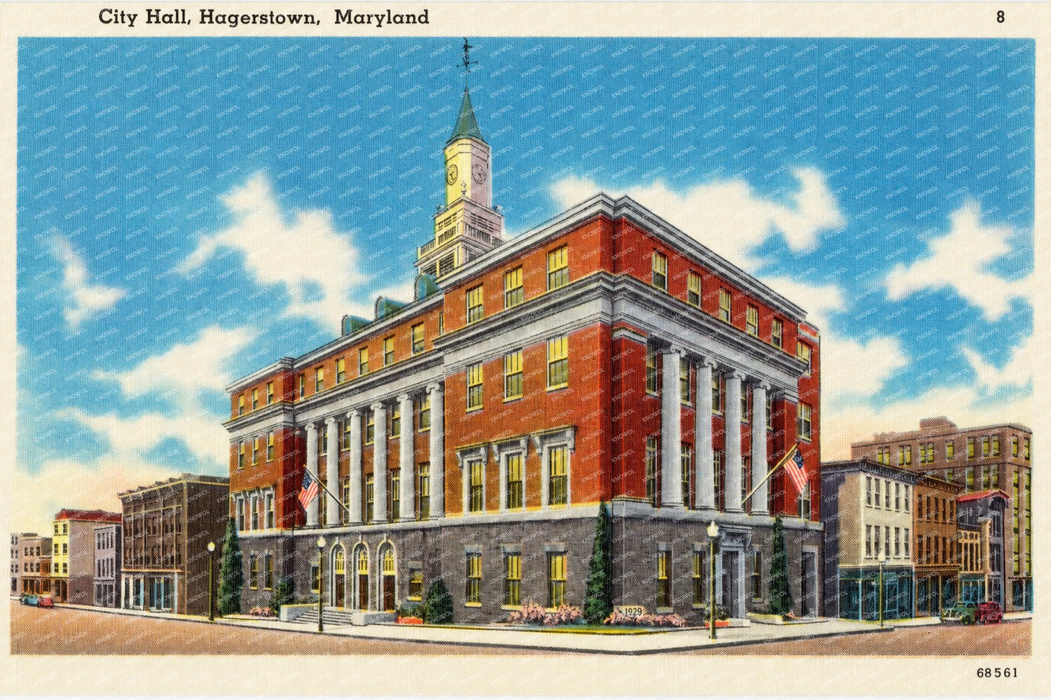 City Hall, Hagerstown, Maryland — Vintage Maryland Postcard