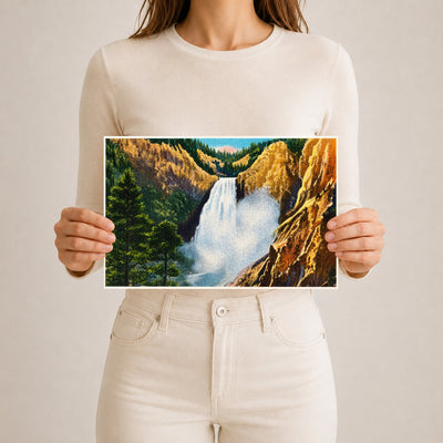 Yellowstone National Park, WY: Great Falls and Canon of the Yellowstone in Yellowstone National Park.