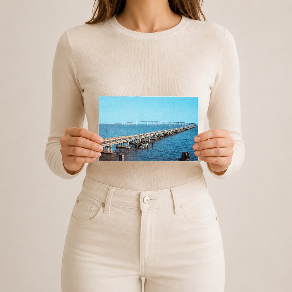 Chesapeake Bay Bridge — Vintage Maryland Postcard