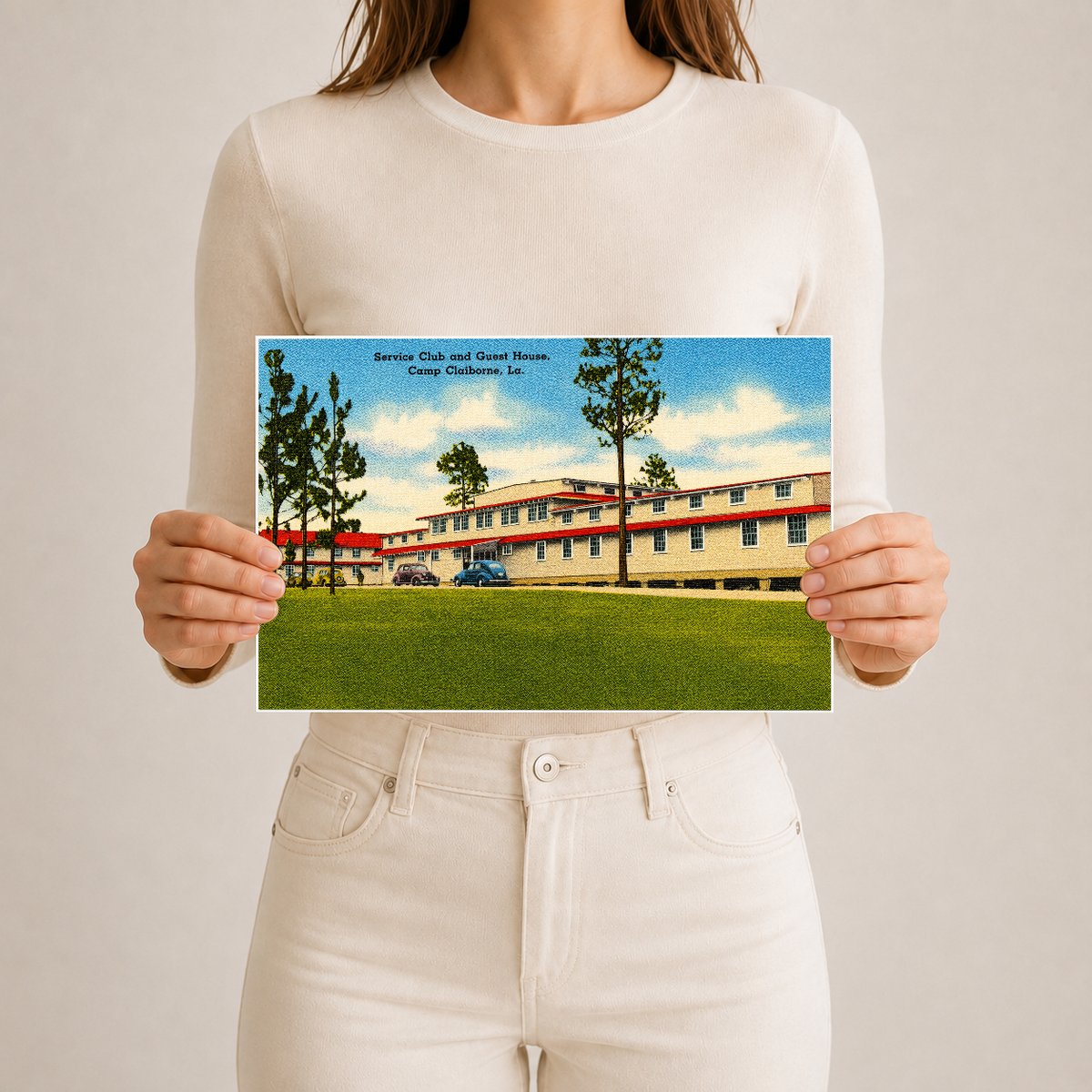 Forest Hill, LA: Service Club and Guest House, Camp Claiborne